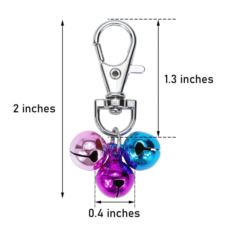 Cat Collar Bells Loud Dog Bell Training Charm Pendants for Pet Puppy Kitty Necklace Collar 10 PCS Colorful - PawsPlanet Australia