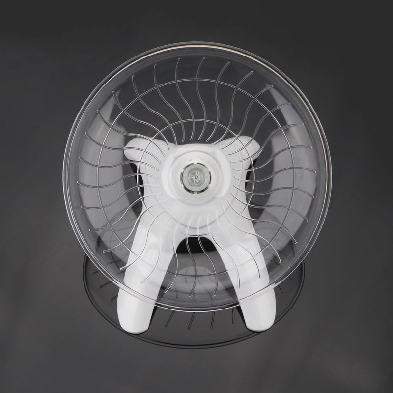 Hamster Wheel Silent Hamster Exercise Wheel Running Spinner Hamster Flying Saucer for Hamsters Gerbils Mice and Other Small Pets (White) White - PawsPlanet Australia