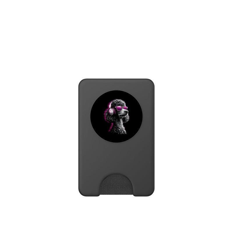 Poodle Sunglasses Pet Retro Glitch Art Motif Graphic PopSockets PopWallet for MagSafe Magnetic PopWallet