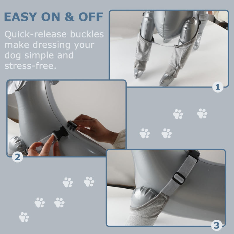 Pet Dog Front Leg Knee Pads, Braces Recovery Sleeve Leg Hock Brace Elbow Protector for Medium Large Dog 2Pcs,Grey &Footprints(L) L