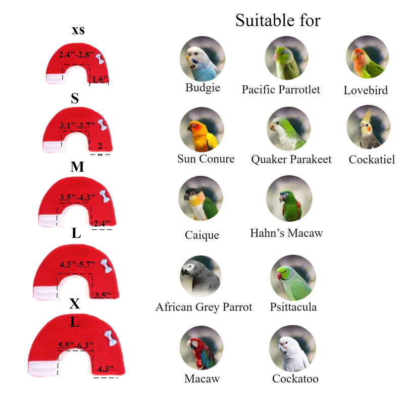 Bird Collar - Anti-Bite Elizabethan Recovery Cone Feather Plucking Protector Skin-Friendly Neckwear for Parakeets Conures Cockatiels and Small Animals Chinchilla Hamster (S,3 Packs) S 3 Packs - PawsPlanet Australia
