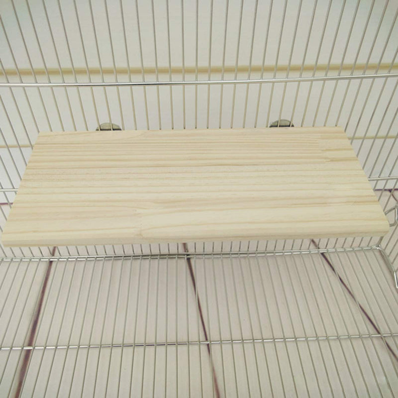 Wood Stand Platform Pet Perch Shelf Board for Parrot Budgie Cockatiel Conure Hamster Mouse Chinchilla Rat Gerbil Medium