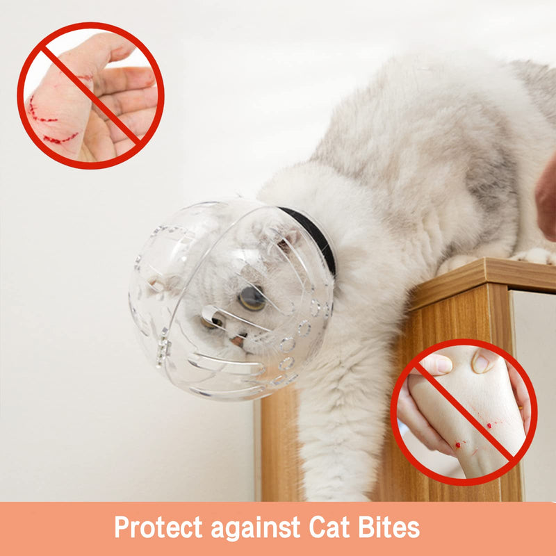 Upgraded Cat Muzzle for Grooming Cat Mouth Cover Cat Grooming Helmet Cat Helmet Cat Adjustable Hood Anti Bite Muzzles for Cat Bathing,Taking Injections,Trimming Nails - PawsPlanet Australia