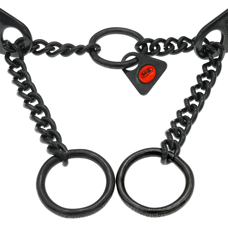 Herm Sprenger Black Stainless Steel Dog Prong Collar with Easy On Assembly Chain Professional Training Pinch Collar for Small Medium Dogs Made in Germany (16-17in x 2.25mm (Neck Size up to 13in)) 16-17in x 2.25mm (neck size up to 13in) - PawsPlanet Australia