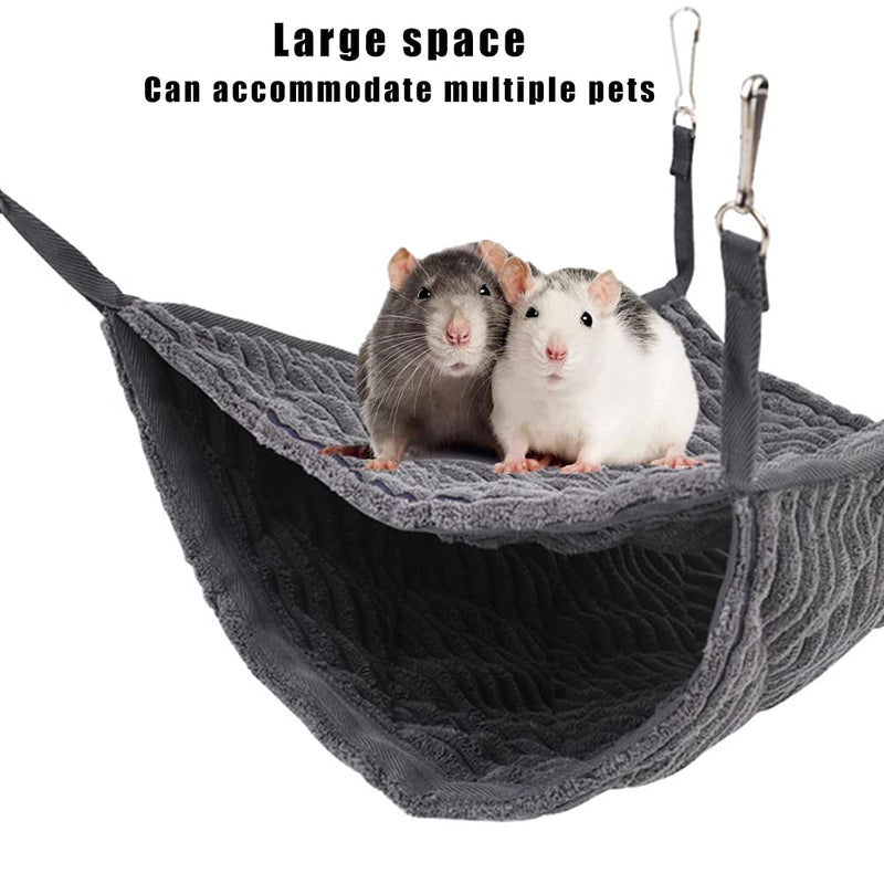 Large Ferret Hammock, Hanging Tunnel Bed for Cage Fit Rats Chinchilla - Grey - PawsPlanet Australia