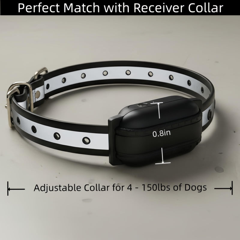 Dog Collar Strap for Most of Electronic Training Shock Collar Receivers-Adjustable Durable Waterproof Odorless 3/4 Inch Collar Replacement for Barking Fence-Pet TPU Collar Strap - Black Black TPU - PawsPlanet Australia