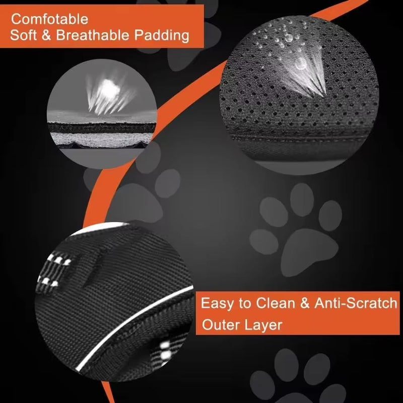 No Pull Dog Harness, Reflective, Sizes for Puppies and Large Dogs (Black, Medium) Black - PawsPlanet Australia