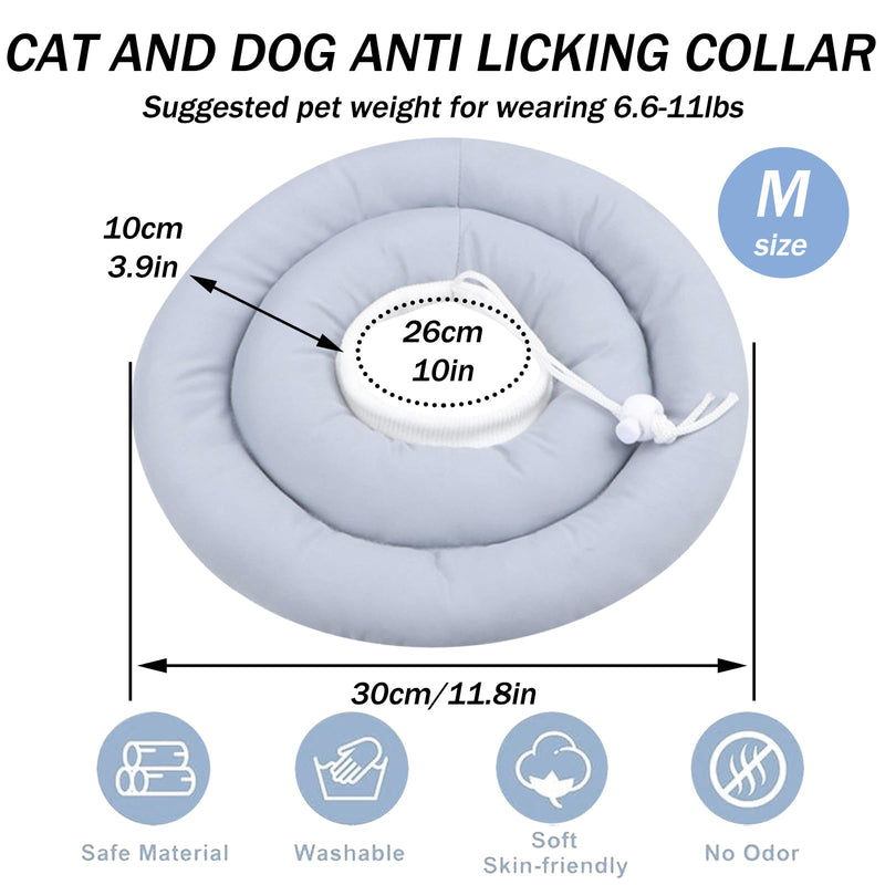 Cat neck brace, soft cat collar to prevent licking, soft adjustable cat neck brace, for dogs, puppies, and kittens, post-operative pet protective collar