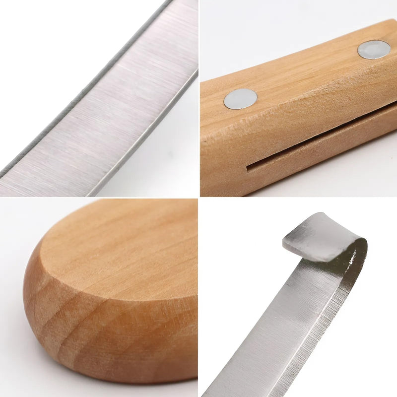 Hoof Knife Knife Sharpener Stainless Steel Farrier Knife For Horse Shoes Hoof Knife For Horses Hoof Pick Knife Bot Fly Knife For Horses Horse Hoof Knife With Hoof Knife Sharpener Cutter Knife