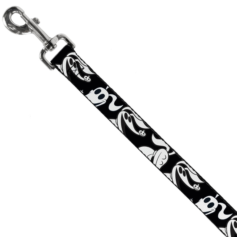 Disney Pet Leash, Dog Leash, Nightmare Before Christmas Zero Expressions Black White, 6 Feet Long 1.5 Inch Wide 6 Feet Long - 1.5" Wide
