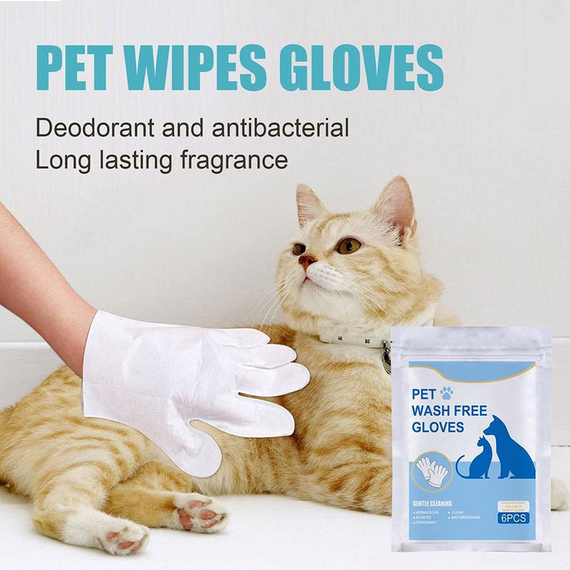 Pet No Washing Glove，Gloves For Pet Grooming，Bathing And Grooming，Pet Cleaning Supplies For Dogs And Cats