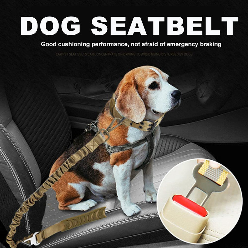 VIIDOO Upgrade Heavy Duty Dog Seatbelt with Handle, Adjustable Car Harness Dog Safety Seat Belt Large Dog for Car GREEN - PawsPlanet Australia
