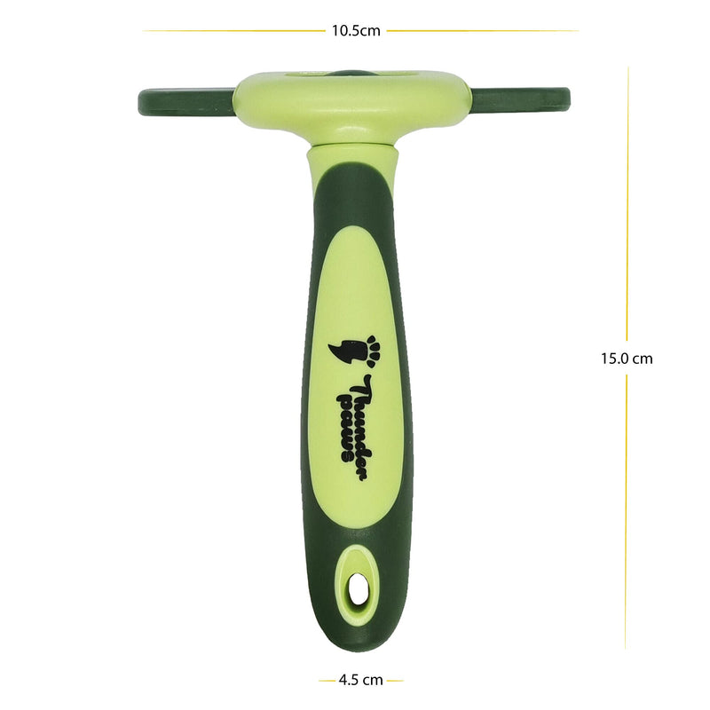 Professional De-shedding Tool and Pet Grooming Brush, D-Shedz for Breeds of Dogs, Cats with Short or Long Hair, Small, Medium and Large (Green) Green