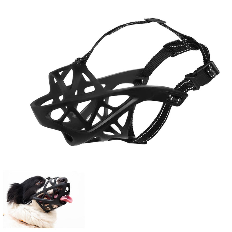 Dog Muzzle, Soft Rubber Safety Basket, Comfortable and Breathable, Adjustable Dog Muzzle Straps to Prevent Eating, Biting and Chewing, Suitable for Small and Medium-Sized Dogs Protective Mask - PawsPlanet Australia