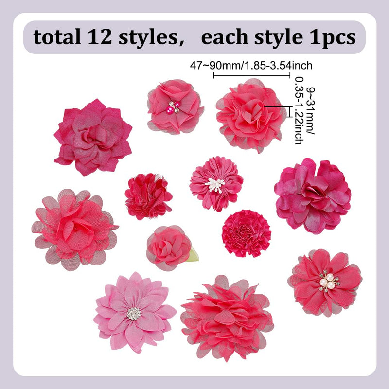 arricraft Dog Collar Bows and Flowers Attachment for Small Medium Dogs Puppies Cats Rose Pink - PawsPlanet Australia