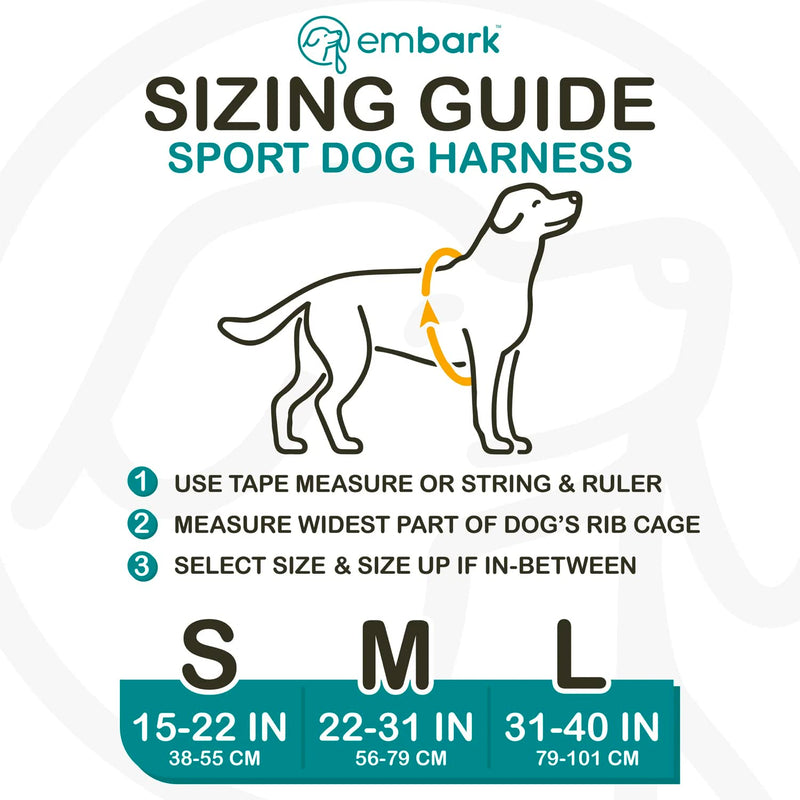 Embark Sports Dog Harness - Medium Dog No Pull with Light, Breathable Design - Pink Vest with Handle for Control, Easy On/Off, Size Adjustable - PawsPlanet Australia