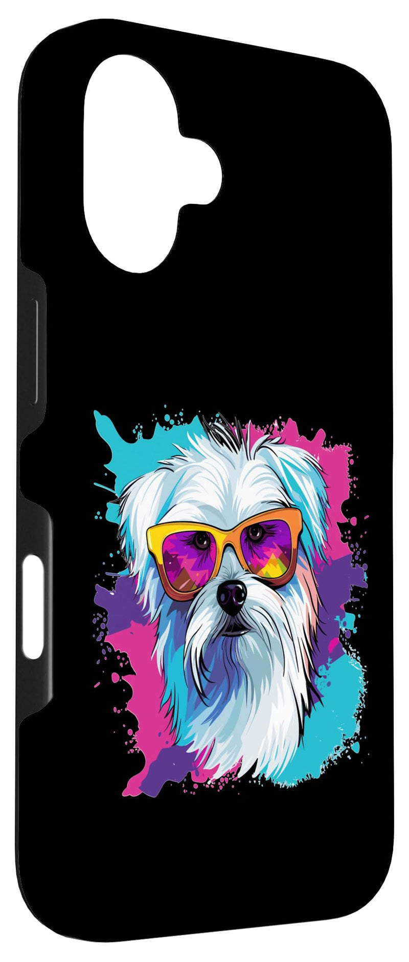 iPhone 16 Maltese Dog Breed Pet with Sunglasses Pop Art Case iPhone 16