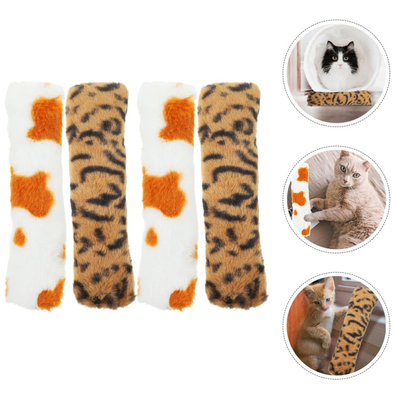 Dental care toys for cats, 4 pieces. Cushions made of soft lint, durable, relieve gums and provide indoor activity for cats.