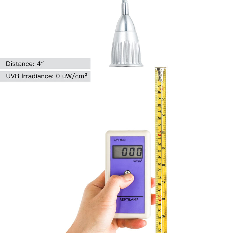 REPTILAMP UVA UVB Reptile Light with Timer, LED UV Lamp Replacement for 26 Watts UVB5.0 UVB10.0 CFL Bulb Silver - PawsPlanet Australia