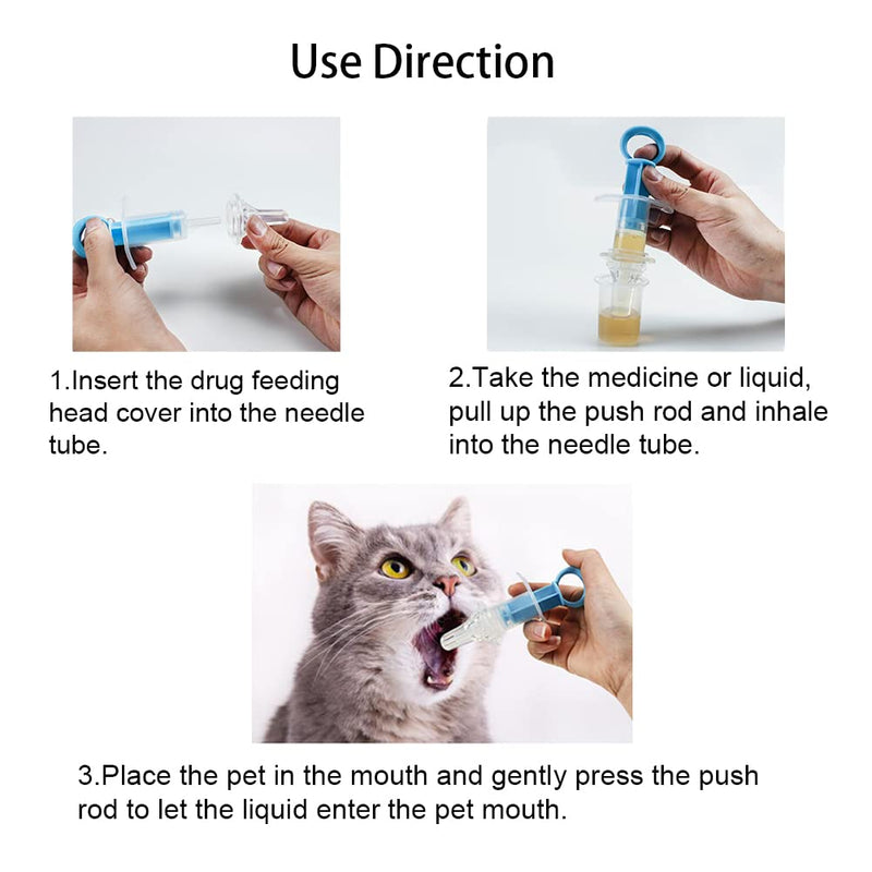 Pet Nursing Bottle Kit, Pet Feeding Tool Kit Liquid Watering Syringe with Soft Tip for Dog Puppy Cat - PawsPlanet Australia