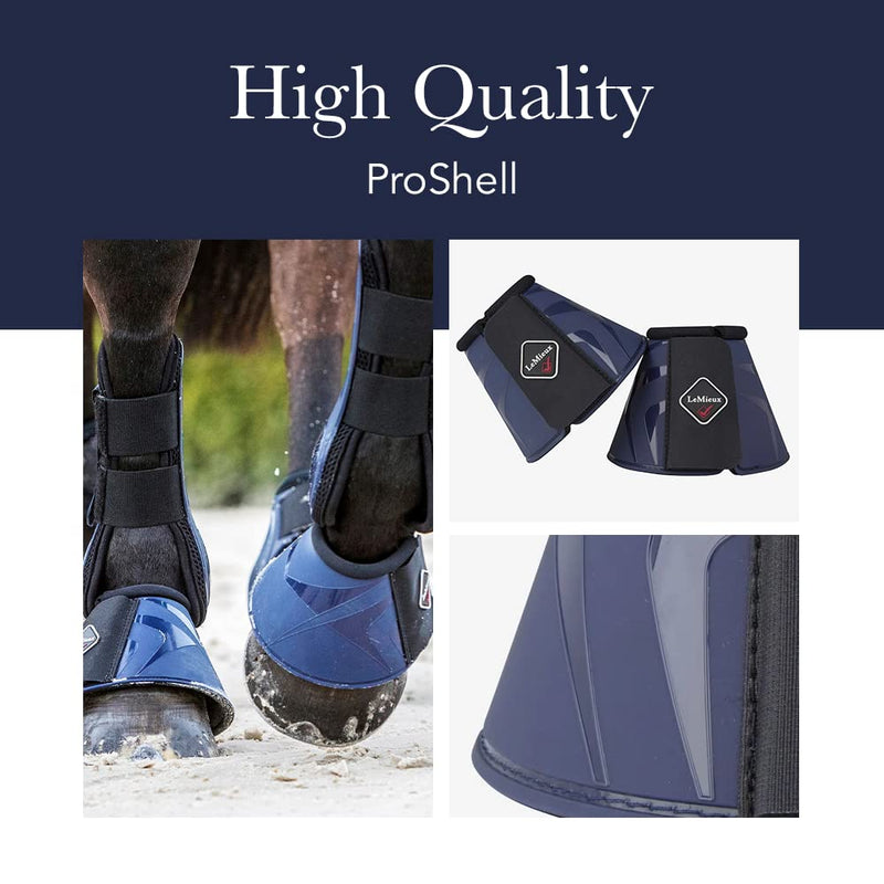 LeMieux Navy ProShell Overreach Horse Boots - Protective Gear and Training Equipment - Equine Boots, Wraps & Accessories Medium - PawsPlanet Australia