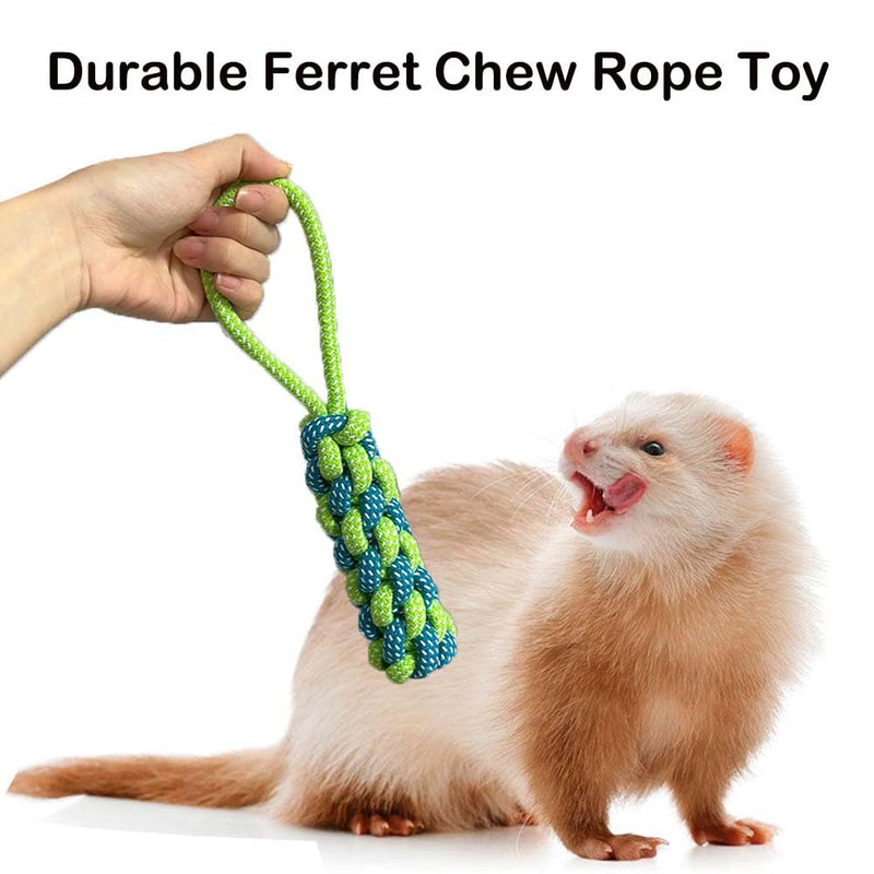 6 Pack Ferret Chew Toys Ferret Bell Balls Squeaker Toys Squeak Toy Teething Pet Toy Durable Knotted Tug of war Toy Cotton Chew Toys Exercise Scratch Toy Interactive Cat Dog Rope Toy Set Small Animals - PawsPlanet Australia