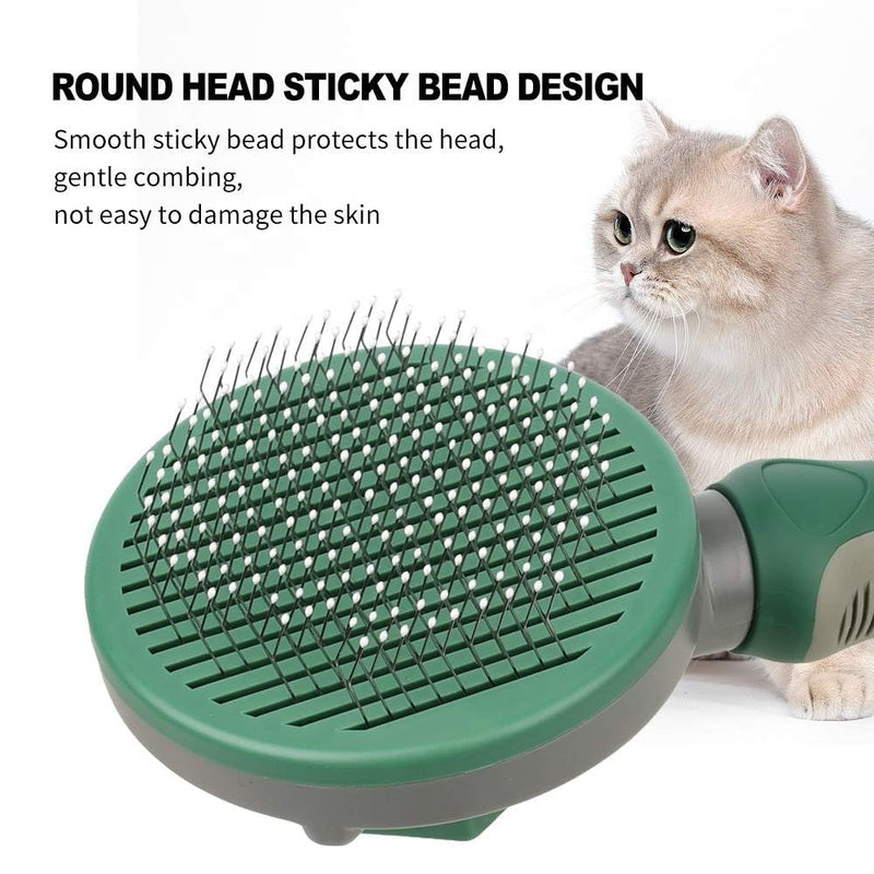Pet Grooming Tool Needle Brush, Self Cleaning Slicker Brushes for Pet Grooming, Remove Undercoat, Shedding Hair from Long or Short Hair Pro. Curved Needle - Orange - PawsPlanet Australia
