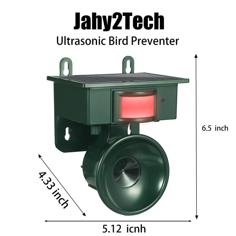 2026 New Solar Ultrasonic Bird Repellent Devices IP65 Bird Repeller Outdoor Motion Activated Bird Deterrents for Outside Pigeon Repellent Woodpecker Goose Deterrent for Rooftops Porch Patio Balconies 1 - PawsPlanet Australia