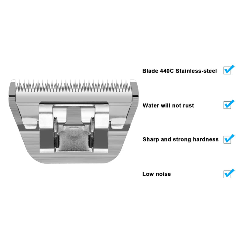 Sizi 10W Dog Grooming Clipper Replacement Blades, Compatible with Ainds, Oster A5, Wahl Km10 and Other Series Clippers, Blade Size-10W Cut Length 1/16"(1.5mm) - PawsPlanet Australia