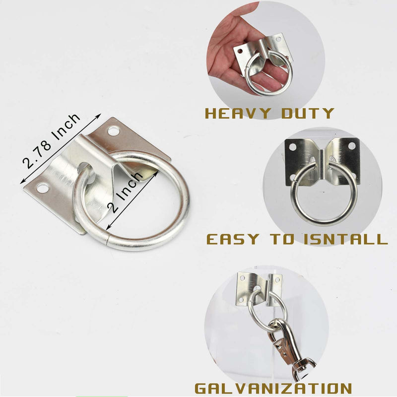 4PCS Cross Tie Ring for Horse,Block Tie Ring Hitching Ring with Screws for Horse Stall Stable - PawsPlanet Australia