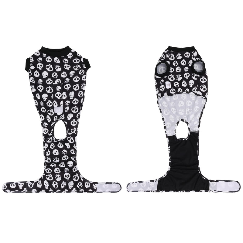 CuteBone Dog Surgery Recovery Suit Cat Surgical Onesie Female Body Suits Male Prevent Pet from Licking Wounds Medium Skull - PawsPlanet Australia