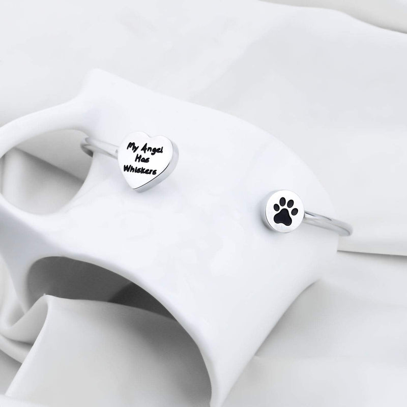 bobauna Pet Memorial Keychain My Angel Has Whiskers Pet Loss Jewelry Sympathy Loss Of Cat Gift For Cat Lover Family Friend cat whiskers TB - PawsPlanet Australia