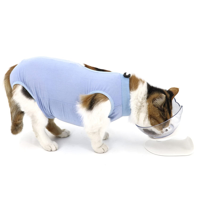Cat Recovery Suit, Cat Surgical Recovery Suit for Abdominal Wound or Skin Disease, Cat Onesie for Cats after Surgery, Cat Spay Recovery Suit, E-Collar Alternative Pajama Suit for Dogs and Cats Medium Blue - PawsPlanet Australia
