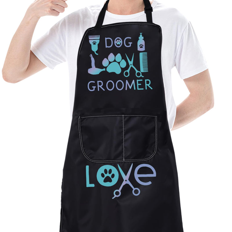 ENSIANTH Dog Grooming Apron - Waterproof with Pockets for Dog Groomers and Hairdressers dog grooming aprons - PawsPlanet Australia
