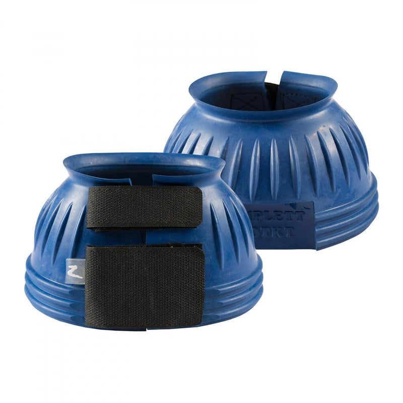 HORZE No Turn Overreach Rubber Bell Boots for Horses Large Blue