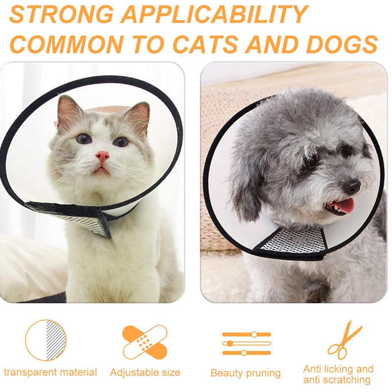 1 Collar for Pets Plastic Elizabethan Plastic Elizabethan Collar Soft Cat Protective Collar Lightweight Elizabethan Collar for Kittens Puppies XS (18-22 cm) White