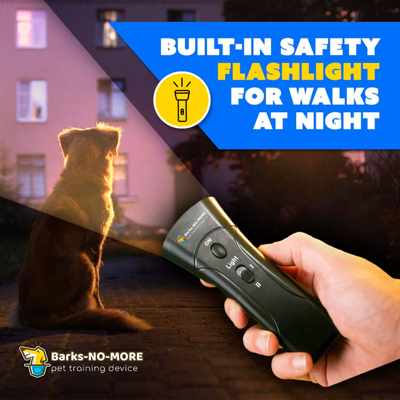 Barks No More Dog Training Device & Bark Deterrent - Stop Barking Without Hurting Your Pet - Just Point & Press!, Black - PawsPlanet Australia