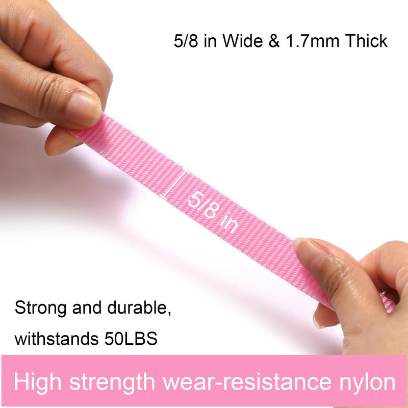 6 FT Puppy Leashes, Strong Traditional Style Leash with Easy to Use Collar Hook,Dog Lead Great for Small and Medium and Large Dog (Pink, 5/8 in x 6 ft) Pink - PawsPlanet Australia