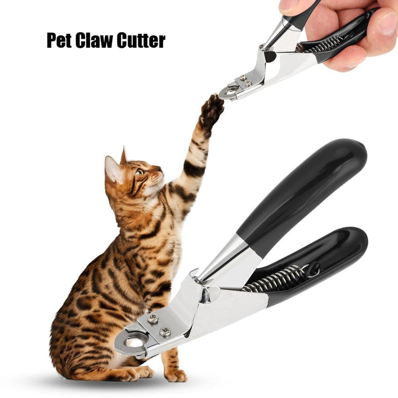 Dog Nail Clippers, Stainless Steel Round Head Pet Dedicated Nail Scissors Trimmer with Spring Action Pet Toe Claw Shear Cutter Suitable for Small Medium Large Dogs Cats Black - PawsPlanet Australia