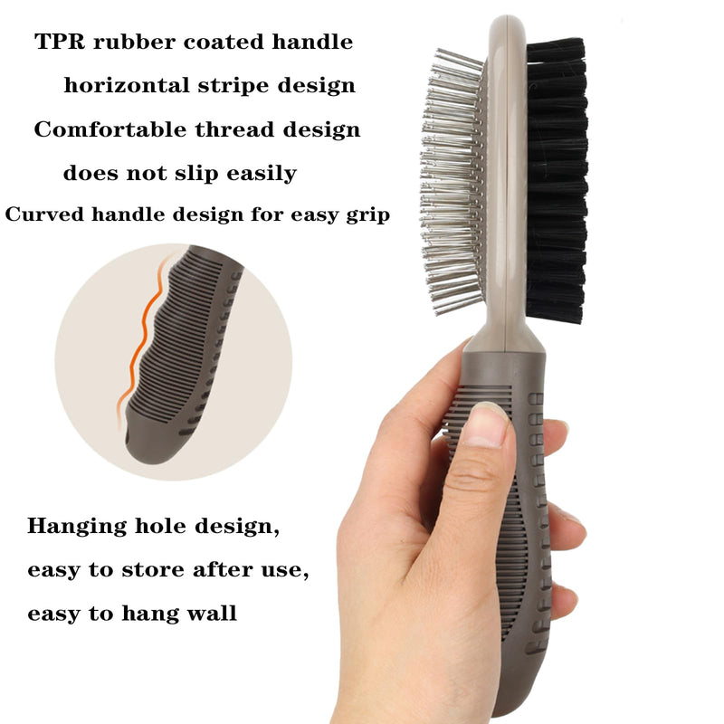Hair cleaning tool for medium and large dogs, soft and firm bristles to remove loose tangled and undesirable undercoat. dog brush. - PawsPlanet Australia