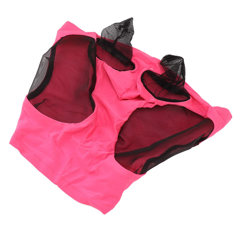 Fdit Horse Fly Mask with Long Nose and Ears, All Around Protection, Size Arab, Cob, Small Quarter Horse, Breathable (Rose Red) - PawsPlanet Australia