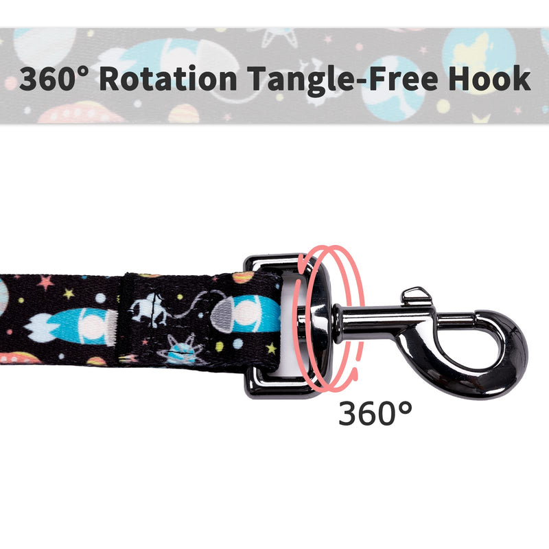 Ihoming Dog Collar and Leash Set for Daily Outdoor Walking Running Training, Space Design for Small Boys Girls Dogs Cats Pets, S-Up to 20LBS B-Space Small (Pack of 1) - PawsPlanet Australia