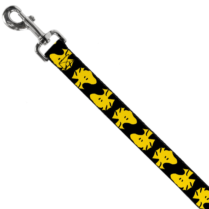 Peanuts Worldwide LLC Pet Leash, Dog Leash, Peanuts Woodstock Face Flip Black Yellow, 6 Feet Long 1.5 Inch Wide 6 Feet Long - 1.5" Wide - PawsPlanet Australia