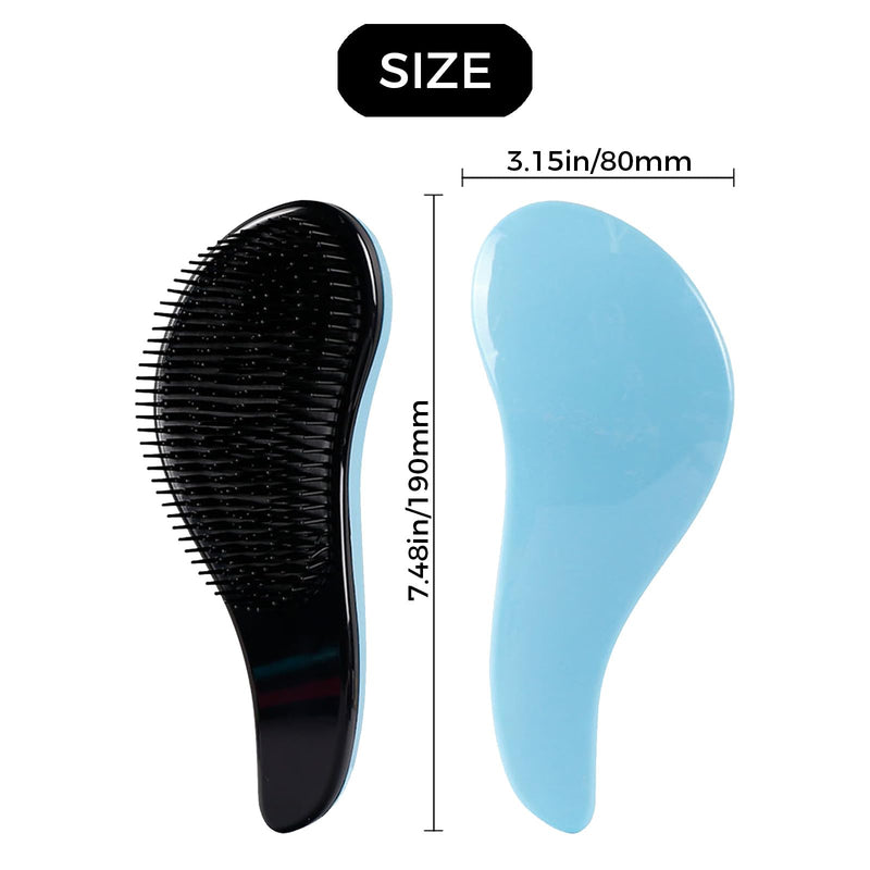 Dog Grooming Brush for Small Dogs & Puppies, Soft Bristle Puppy Brush for Shih Tzu, Yorkie, Teddy & Small Breeds, Gentle Deshedding & Massage, Easy Grip Handle (Blue)