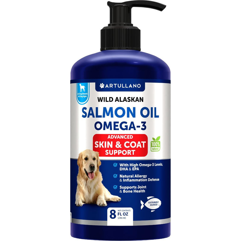 Wild Alaskan Salmon Oil - Dogs Skin & Coat Support Supplement - High Omega 3 Levels - PawsPlanet Australia