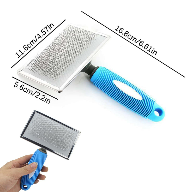 Horse Pin Brush, Horse Grooming Brush, Horse Massage Brush, Horse Hair Brush, Professional Grade Horse Brush, Dog Hair Remover for Horse Dog and Cat Bathing Grooming Shedding (A) A