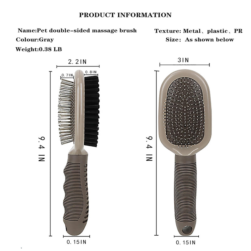 Hair cleaning tool for medium and large dogs, soft and firm bristles to remove loose tangled and undesirable undercoat. dog brush. - PawsPlanet Australia