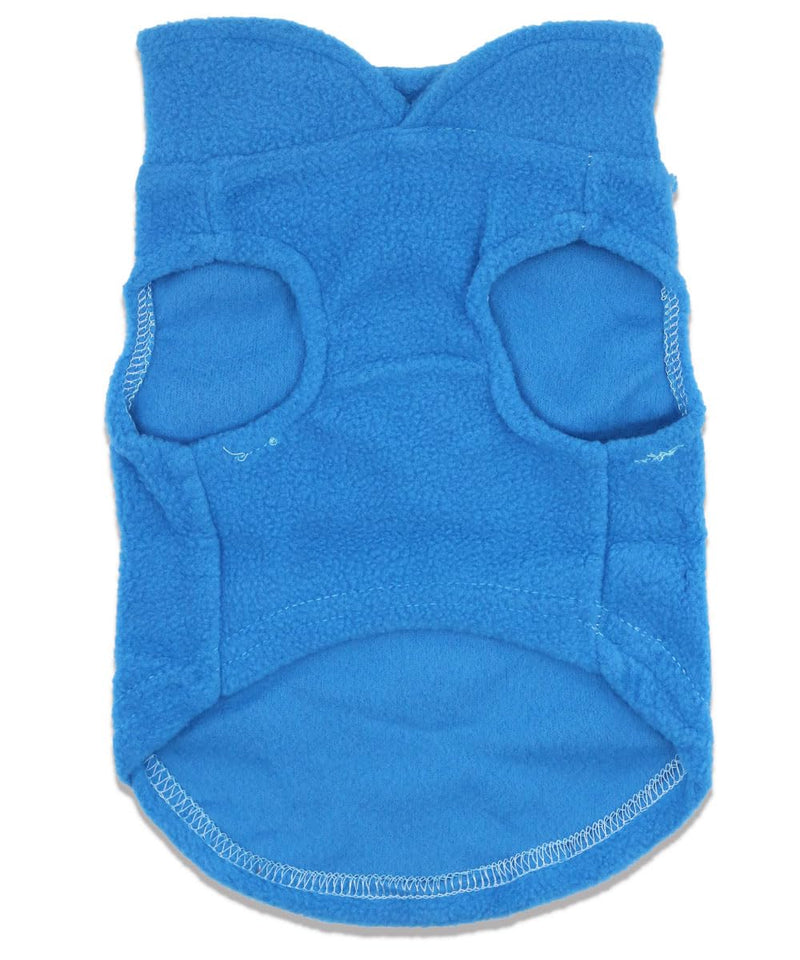 DroolingDog Cat Sweater Fleece Vest Lightweight Cat Clothes for Small Cats Only, Medium, Blue Medium (Chest: 15.3'' Back: 11.8'') - PawsPlanet Australia