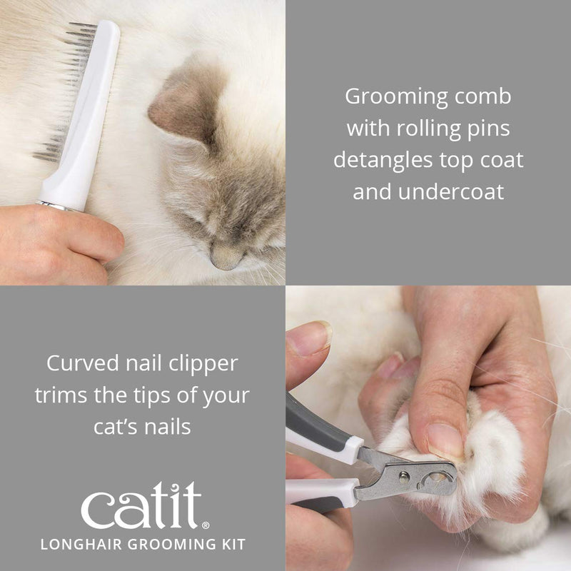 Catit 2.0 Longhair Grooming Kit Long hair - PawsPlanet Australia