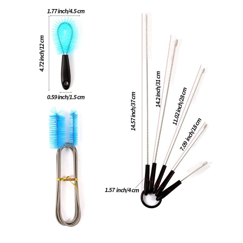 11 in 1 Fish Tank Aquarium Cleaning Brush Kit,Aquarium brushSutiable for Acrylic Fish Tank, and Plastic Fish Tank,Glass Fish Tank,Non Rusting,Fish Tank Cleaning Tools - PawsPlanet Australia
